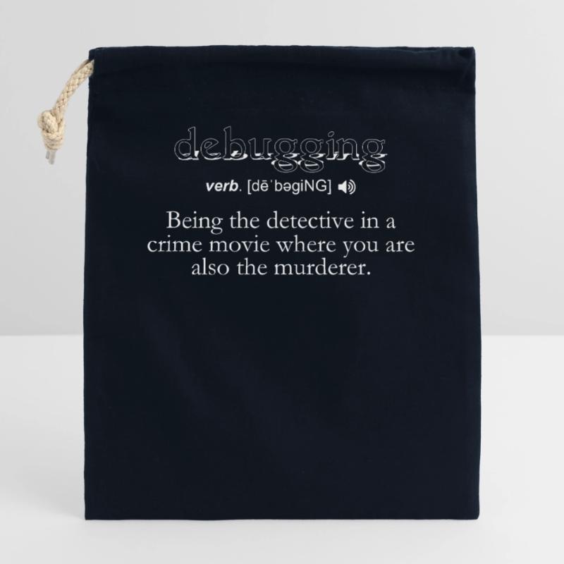 Debugdefinition - Computer Science Programmer Verschließbarer Geschenkbeutel aus Baumwolle (25x30cm)