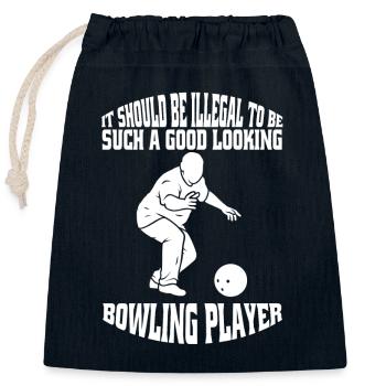 Bowling Bowling Bowling Club Bowling Club - Closable cotton gift bag (25x30cm) - navy - Front
