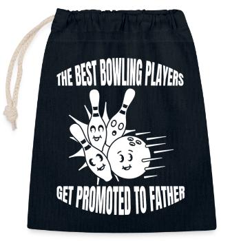 Bowling Kegelverein Bowlingverein Bowler Kegeln - Sac cadeau en coton avec cordon (25 x 30 cm) - bleu marine - Devant