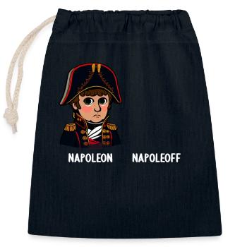 Napoleon Napoleoff Lustiger Napoleon Bonaparte - Verschließbarer Geschenkbeutel aus Baumwolle (25x30cm) - Navy - Vorne