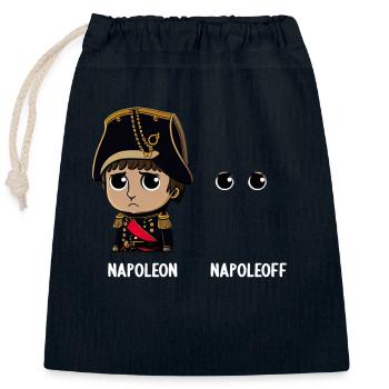 Napoleon Napoleoff Lustiger Napoleon Bonaparte - Verschließbarer Geschenkbeutel aus Baumwolle (25x30cm) - Navy - Vorne