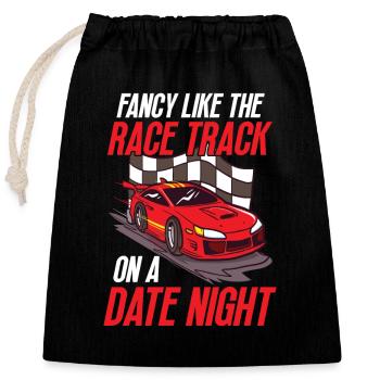 Race Car Dirt Track Racing Funny Racer Race Car - Sac cadeau en coton avec cordon (25 x 30 cm) - noir - Devant