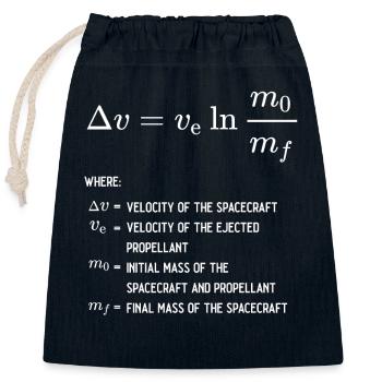 Équation de fusée Physique Physicien de la science des fusées - Sac cadeau en coton avec cordon (25 x 30 cm) - bleu marine - Devant