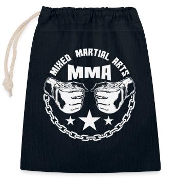 Arts martiaux mixtes Sport Combat MMA - Sac cadeau en coton avec cordon (25 x 30 cm) - bleu marine - Devant
