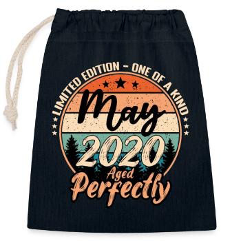Mai 2020 anniversaire 2020 légendes Mai - Sac cadeau en coton avec cordon (25 x 30 cm) - bleu marine - Devant