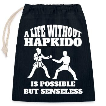Hapkido Kampfkunst Judo Karate Kampfsport Aikido - Verschließbarer Geschenkbeutel aus Baumwolle (25x30cm) - Navy - Vorne
