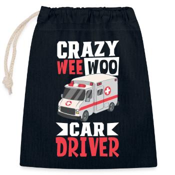 Paramedic First Responder Ambulance Driver - Closable cotton gift bag (25x30cm) - navy - Front