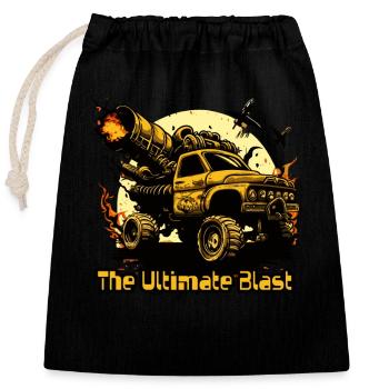 der ultimative Blast Monster Truck - Verschließbarer Geschenkbeutel aus Baumwolle (25x30cm) - Schwarz - Vorne