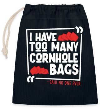 Cornhole Throwing Cornhole player Cornhole lover - Verschließbarer Geschenkbeutel aus Baumwolle (25x30cm) - Navy - Vorne