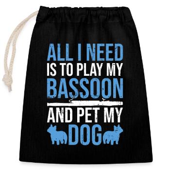 Fagott Orchester holzbläser Fagottspieler Musiker - Sac cadeau en coton avec cordon (25 x 30 cm) - noir - Devant