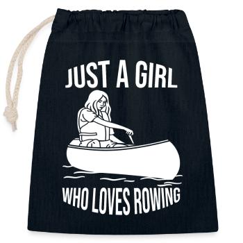 Rowing Rowing Team Rowing Rowing Club - Closable cotton gift bag (25x30cm) - navy - Front