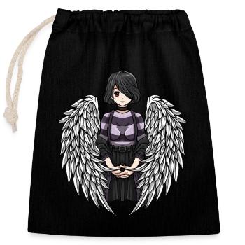 Emo Girls Fashion Egirl Sad - Closable cotton gift bag (25x30cm) - black - Front