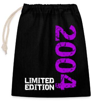 2004 Édition Limitée Anniversaire Cadeau Femme Mari - Sac cadeau en coton avec cordon (25 x 30 cm) - noir - Devant