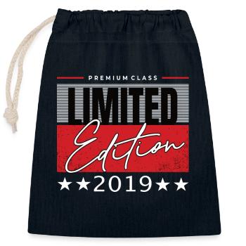 Limited Edition 2019 - Closable cotton gift bag (25x30cm) - navy - Front