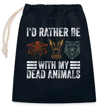 Sterbender Kunstjäger Und Präparatoren Taxidermist - Closable cotton gift bag (25x30cm) - navy - Front