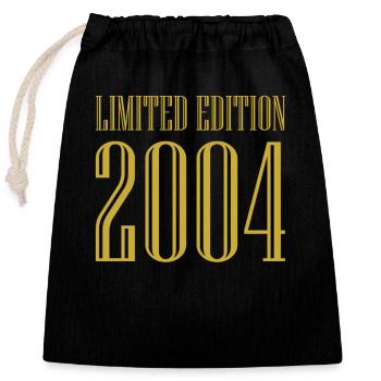 2004 Édition Limitée Anniversaire Cadeau Femme Mari - Sac cadeau en coton avec cordon (25 x 30 cm) - noir - Devant