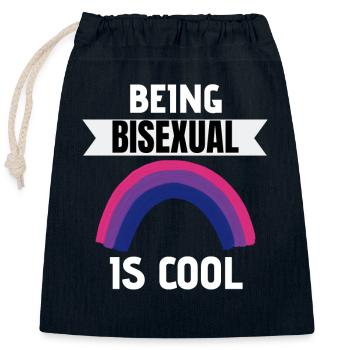 Bi Pride Regenbogen LGBT Geschenk Bisexuell - Verschließbarer Geschenkbeutel aus Baumwolle (25x30cm) - Navy - Vorne