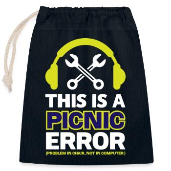 Dies ist ein Picknick-Fehler. (Problem Im Vorsitz, nicht im Vorsitz) - Verschließbarer Geschenkbeutel aus Baumwolle (25x30cm) - Navy - Vorne