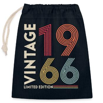 Generation 1966 - Verschließbarer Geschenkbeutel aus Baumwolle (25x30cm) - Navy - Vorne