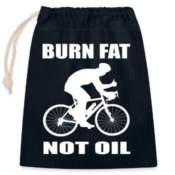 Rennrad Rennradfahrer Burn Fat Not Oil - Verschließbarer Geschenkbeutel aus Baumwolle (25x30cm) - Navy - Vorne