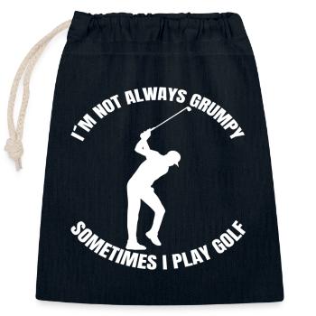 Golfspieler Golfplatz Golfsport Golf Golfverein - Verschließbarer Geschenkbeutel aus Baumwolle (25x30cm) - Navy - Vorne