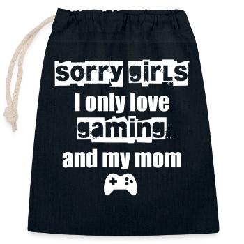 Lustiges Gamer T-Shirt für Kinder Gaming - Verschließbarer Geschenkbeutel aus Baumwolle (25x30cm) - Navy - Vorne