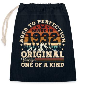 Limited Edition 1932 - Closable cotton gift bag (25x30cm) - navy - Front