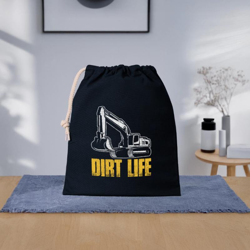 Construction machinery operator Excavator driver Excavator driver Construction workers Closable cotton gift bag (25x30cm)