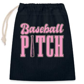 Baseball Mom Pitch Softball Mom - Verschließbarer Geschenkbeutel aus Baumwolle (25x30cm) - Navy - Vorne