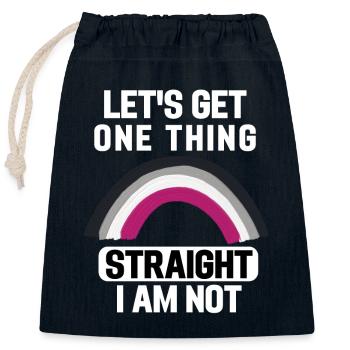 Rainbow Ace Pride Mois LGBT Cadeau Asexuel - Sac cadeau en coton avec cordon (25 x 30 cm) - bleu marine - Devant