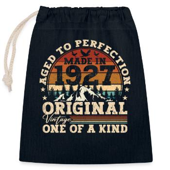 Legendär seit 1927 alle Originalteile - Verschließbarer Geschenkbeutel aus Baumwolle (25x30cm) - Navy - Vorne