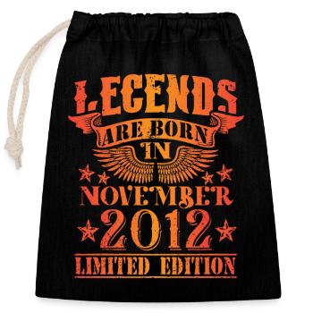 Anniversaire Novembre 2012 Edition Limitée Millésime - Sac cadeau en coton avec cordon (25 x 30 cm) - noir - Devant