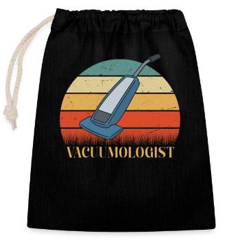 Vacuum Cleaner Vacuumlogist - Closable cotton gift bag (25x30cm) - black - Front