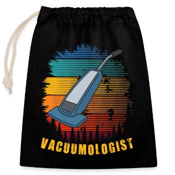 Vacuum Cleaner Vacuumlogist - Closable cotton gift bag (25x30cm) - black - Front