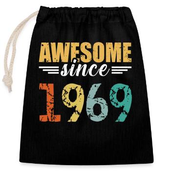 Tout simplement génial depuis 1969 - toujours imbattable - Sac cadeau en coton avec cordon (25 x 30 cm) - noir - Devant