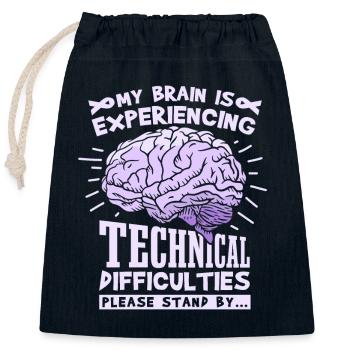 Epilepsy Awareness Warrior - Closable cotton gift bag (25x30cm) - navy - Front