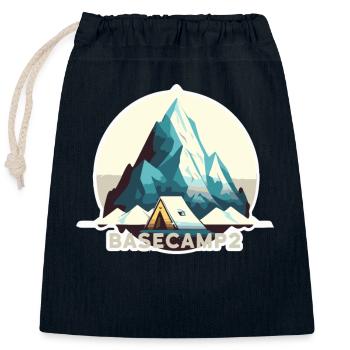 Bergsteiger Basislager 2 - Verschließbarer Geschenkbeutel aus Baumwolle (25x30cm) - Navy - Vorne