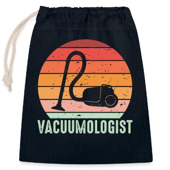 Vacuumlogist Vacuum Cleaner - Closable cotton gift bag (25x30cm) - navy - Front