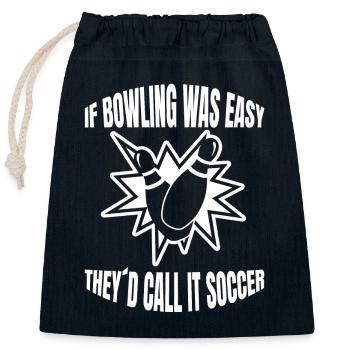Bowling Bowling Bowling Club Bowling Club - Closable cotton gift bag (25x30cm) - navy - Front