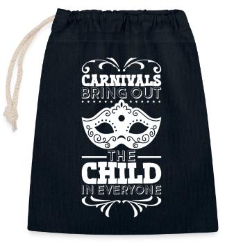Circus Arts Circus Artists Event Staff - Closable cotton gift bag (25x30cm) - navy - Front