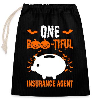 Versicherungsagent-halloween-design Für - Verschließbarer Geschenkbeutel aus Baumwolle (25x30cm) - Schwarz - Vorne