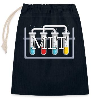 Technicien de laboratoire médical MLT - Sac cadeau en coton avec cordon (25 x 30 cm) - bleu marine - Devant