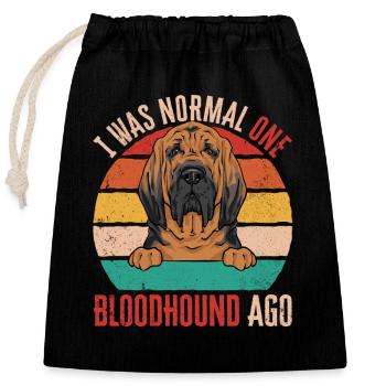 Bloodhound Hund Bluthund - Verschließbarer Geschenkbeutel aus Baumwolle (25x30cm) - Schwarz - Vorne