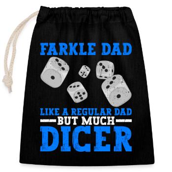 Farkle Dad Design Für Farkle Dice Vater - Sac cadeau en coton avec cordon (25 x 30 cm) - noir - Devant