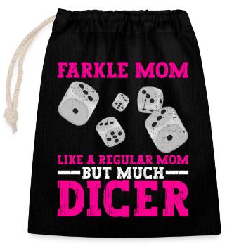 Farkle Mom Design Für Farkle Dice Mutter - Sac cadeau en coton avec cordon (25 x 30 cm) - noir - Devant