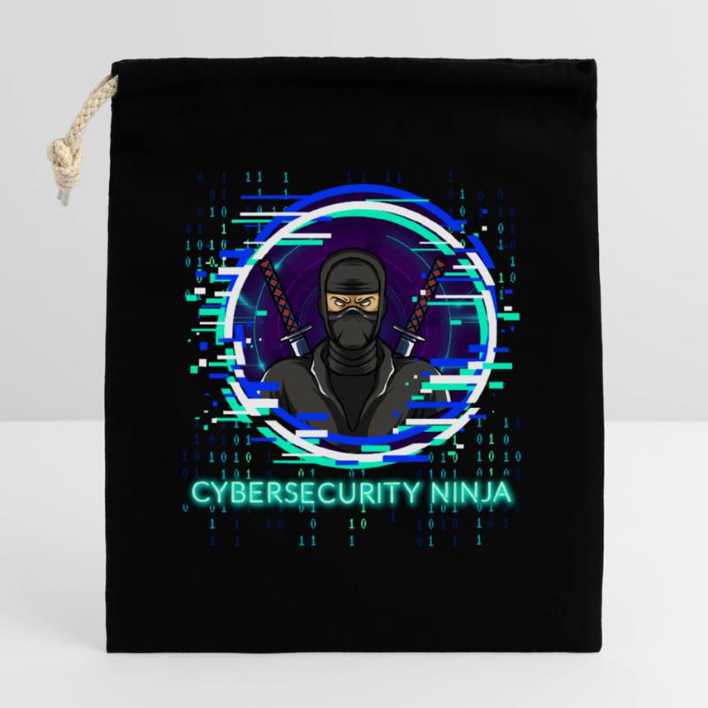 Cybersecurity Ninja Code Programmierer Nerd Verschließbarer Geschenkbeutel aus Baumwolle (25x30cm)