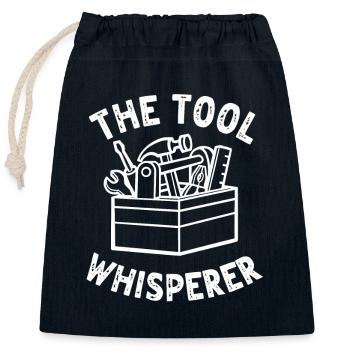 L’outil Whisperer - Sac cadeau en coton avec cordon (25 x 30 cm) - bleu marine - Devant