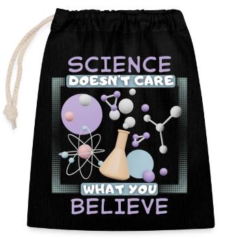 Dire pour les scientifiques physiciens, profession de chimiste - Sac cadeau en coton avec cordon (25 x 30 cm) - noir - Devant