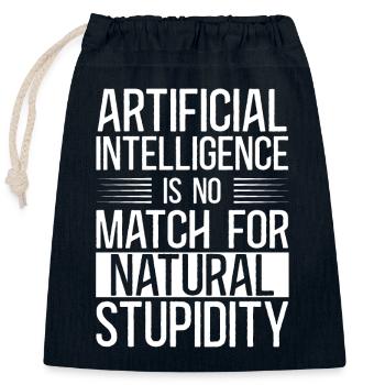 Artificial intelligence Shirt - Verschließbarer Geschenkbeutel aus Baumwolle (25x30cm) - Navy - Vorne