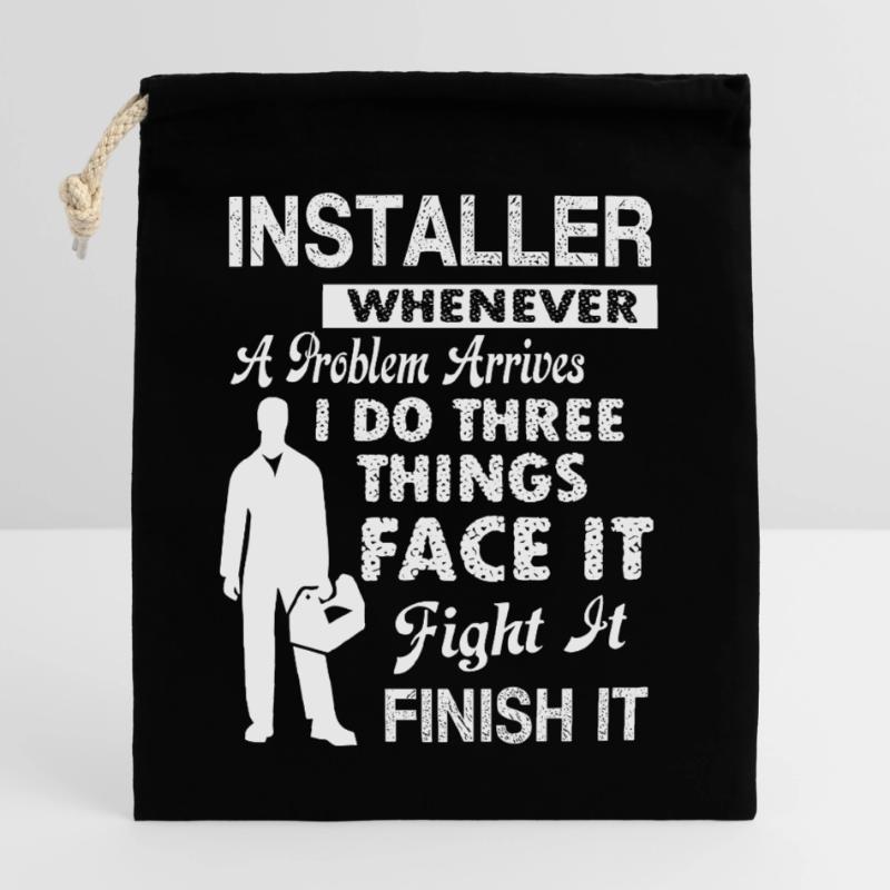 Installer Installer Solves Problem Closable cotton gift bag (25x30cm)